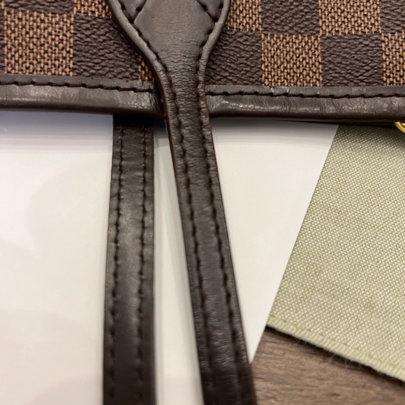 ** Authentic ** Neverfull MM Brown Damien used LV Handbag - Picture 11 of 12